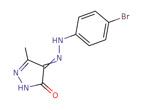 1H-Pyrazole-4,5-dione, 3-methyl-, 4-[(4-bromophenyl)hydrazone]