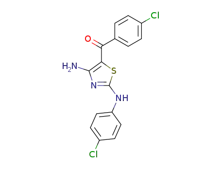 Molecular Structure of 107401-72-9 ([4-AMINO-2-(4-CHLOROANILINO)-1,3-THIAZOL-5-YL](4-CHLOROPHENYL)METHANONE)