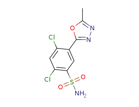 2,4-dichloro-5-(5-methyl-1,3,4-oxadiazol-2-yl)benzenesulfonamide