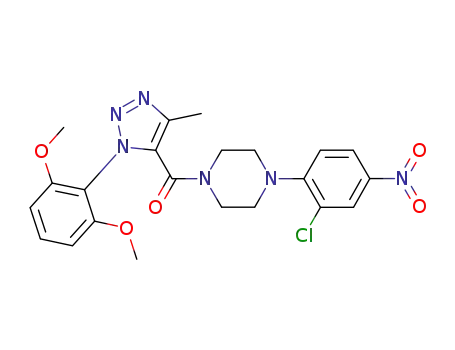 (4-(2-chloro-4-nitrophenyl)piperazin-1-yl)(1-(2,6-dimethoxyphenyl)-4-methyl-1H-1,2,3-triazol-5-yl)methanone