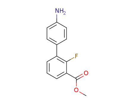 Molecular Structure of 1389287-35-7 ([1,1'-Biphenyl]-3-carboxylic acid, 4'-amino-2-fluoro-, methyl ester)