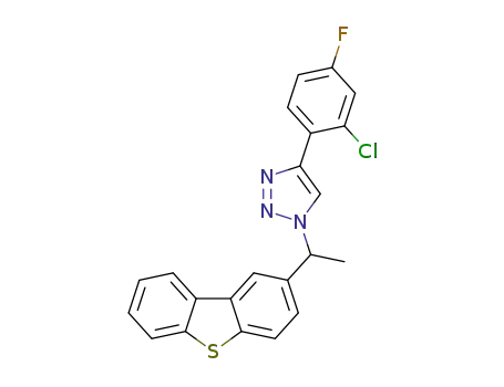 4-(2-chloro-4-fluorophenyl)-1-(1-(dibenzo[b,d]thiophen-2-yl)ethyl)-1H-1,2,3-triazole
