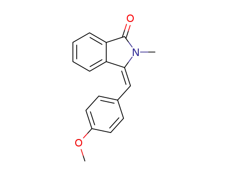 Molecular Structure of 205578-66-1 ((E)-3-(4-methoxybenzylidene)-2-methylisoindolin-1-one)