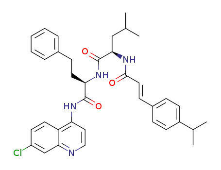 (R)-N-((R)-1-((7-chloroquinolin-4-yl)amino)-1-oxo-4-phenylbutan-2-yl)-2-((E)-3-(4-iso-propylphenyl)acrylamido)-4-methylpentanamide