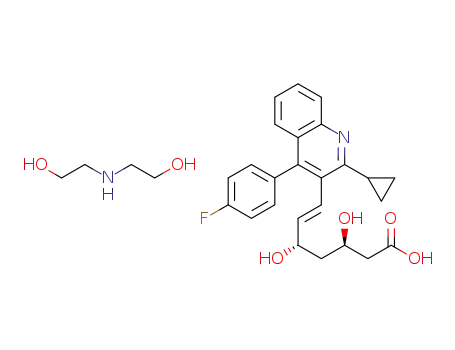 Molecular Structure of 1392469-70-3 (pitavastatin diethanolamine)