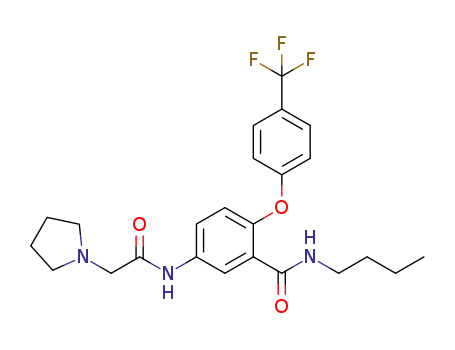 5-(2-(pyrrolidin-1-yl)acetamido)-2-(4-(trifluoromethyl)phenoxy)-N-butylbenzamide