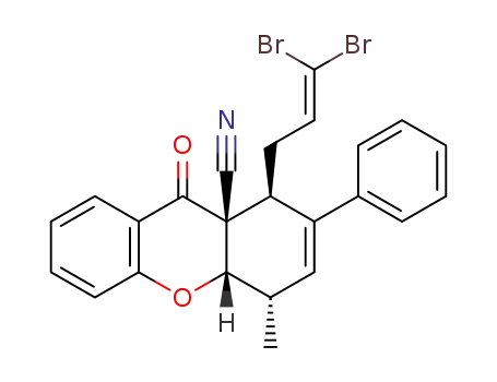 (1S,4S,4aS,9aS)-1-(3,3-dibromoallyl)-4-methyl-9-oxo-2-phenyl-4,4a,9,9a-tetrahydro-1H-xanthene-9a-carbonitrile