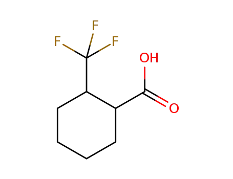Molecular Structure of 384-20-3 (2-(trifluoromethyl)cyclohexane-1-carboxylic acid)