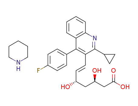 Molecular Structure of 1392469-72-5 (pitavastatin piperidine)