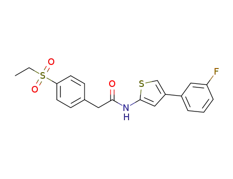 2-(4-(ethylsulfonyl)phenyl)-N-(4-(3-fluorophenyl)thiophen-2-yl)acetamide
