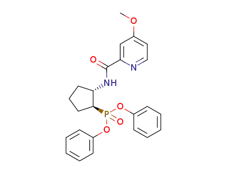Molecular Structure of 1426583-27-8 (diphenyl (1S,2S)-2-(4-methoxypicolinamido)cyclopentylphosphonate)
