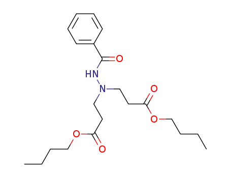 Molecular Structure of 1432745-61-3 (dibutyl 3,3'-(2-benzoylhydrazine-1,1-diyl)dipropanoate)