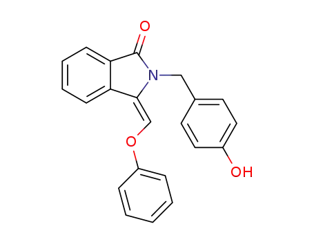 Molecular Structure of 1401522-54-0 ((E)-2-(4-hydroxybenzyl)-3-(phenoxymethylene)isoindolin-1-one)