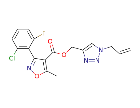 Molecular Structure of 1391026-23-5 ((1-allyl-1H-1,2,3-triazol-4-yl)methyl 3-(2-chloro-6-fluorophenyl)-5-methylisoxazole-4 carboxylate)
