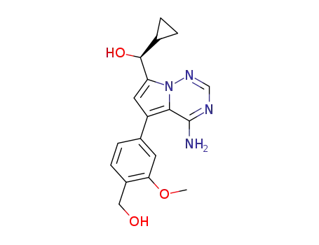 {4-amino-5-[4-(hydroxymethyl)-3-methoxyphenyl]pyrrolo[2,1-f][1,2,4]triazin-7-yl}(cyclopropyl)methanol