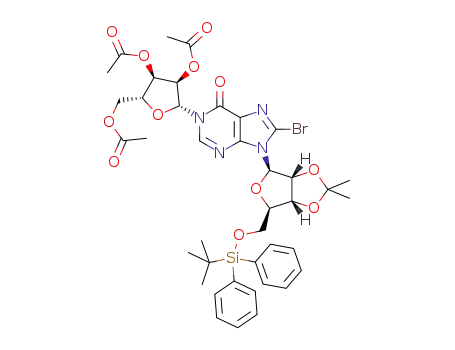 N1-(2,3,5-tri-O-acetyl-β-D-ribofuranosyl)-5'-O-(tert-butyldiphenylsilyl)-2',3'-O-isopropylidene-8-bromoinosine