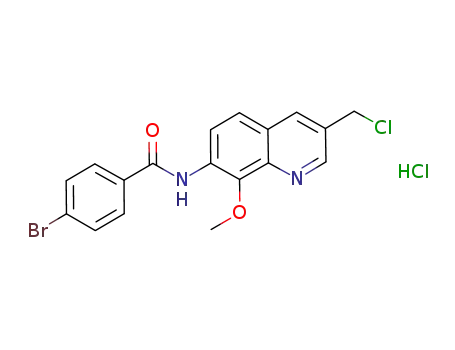 4-bromo-N-[3-(chloromethyl)-8-methoxy-7-quinolinyl]benzamide hydrochloride
