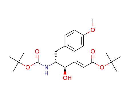 tert-butyl (4R,5R,2E)-5-[N-(tert-butoxycarbonyl)amino]-4-hydroxy-6-(4-methoxyphenyl)hex-2-enoate