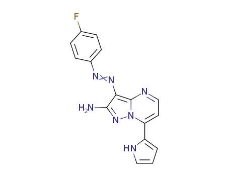 2-amino-3-(4-fluorophenylazo)-7-(1H-pyrrol-2-yl)pyrazolo[1,5-a]pyrimidine