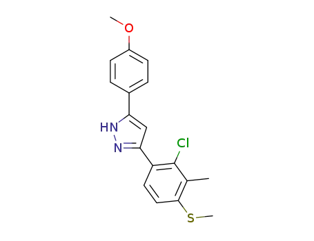3-[2-chloro-3-methyl-4-(methylsulfanyl)phenyl]-5-(4-methoxyphenyl)-1H-pyrazole