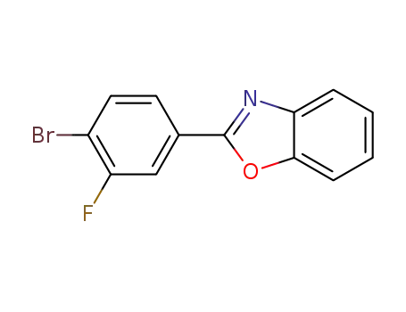 Molecular Structure of 1159516-46-7 (2-(4'-bromo-3'-fluorophenyl)-1,3-benzoxazole)