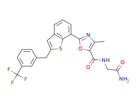 N-(2-amino-2-oxoethyl)-4-methyl-2-[2-[3-(trifluoromethyl)benzyl]-1-benzothiophen-7-yl]-1,3-oxazole-5-carboxamide