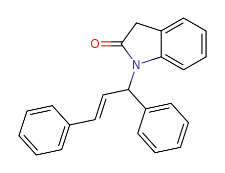 Molecular Structure of 1383192-54-8 ((E)-1-(1,3-diphenylallyl)indolin-2-one)