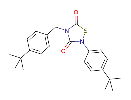 Molecular Structure of 1352552-59-0 (2-(4-t-butylphenyl)-4-(4-t-butylbenzyl)-1,2,4-thiadiazolidine-3,5-dione)