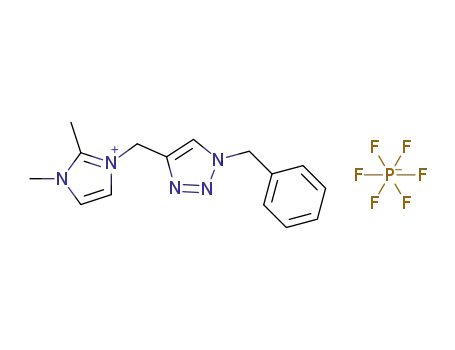 1,2-dimethyl-3-[(1-benzyl-1H-1,2,3-triazol-4-yl)methyl]-1H-imidazol-3-ium hexafluorophosphate