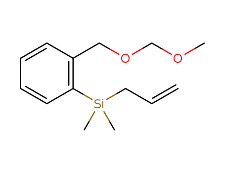 Molecular Structure of 1380232-83-6 (allyl[2-{(methoxymethoxy)methyl}phenyl]dimethylsilane)