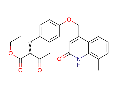 2-[4-[(1,2-dihydro-8-methyl-2-oxoquinolin-4-yl)methoxy]phenylmethylene]-3-oxobutanoic acid ethyl ester