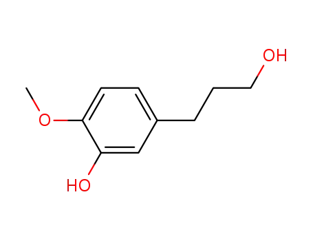 Molecular Structure of 57627-75-5 (5-(3-Hydroxypropyl)-2-methoxyphenol)