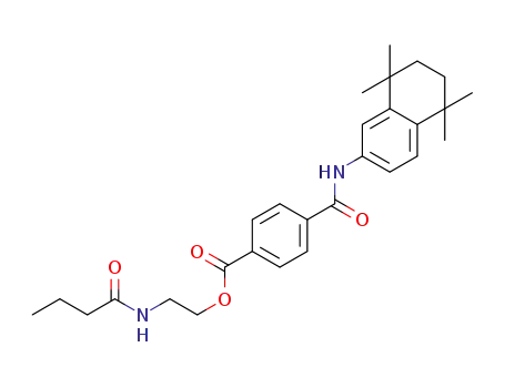 2-(4-(5,5,8,8-tetramethyl-5,6,7,8-tetrahydronaphthalen-2-ylcarbamoyl)benzamido)ethyl butyrate