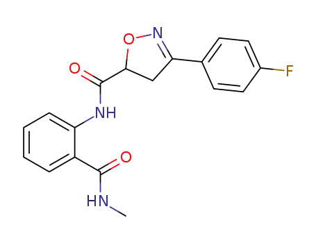 3-(4-fluorophenyl)-N-(2-(methylcarbamoyl)phenyl)-4,5-dihydroisoxazole-5-carboxamide