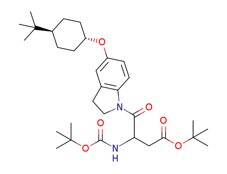 3-tert-butoxycarbonylamino-4-[5-(trans-4-tert-butyl-cyclohexyloxy)-2,3-dihydro-indol-1-yl]-4-oxo-butyric acid tert-butyl ester