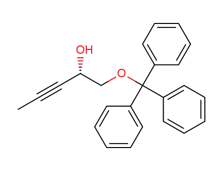 Molecular Structure of 1379802-63-7 ((S)-1-(trityloxy)pent-3-yn-2-ol)