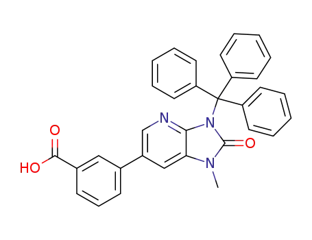 Molecular Structure of 1355152-95-2 (3-(1-methyl-2-oxo-3-trityl-2,3-dihydro-1H-imidazo[4,5-b]pyridin-6-yl)benzoic acid)