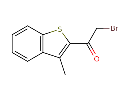 Molecular Structure of 118337-33-0 (2-BROMO-1-(5-CHLORO-3-METHYLBENZO[B]THIOPHEN-2-YL)ETHAN-1-ONE)