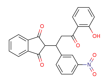 2-(3-(2-hydroxyphenyl)-1-(3-nitrophenyl)-3-oxopropyl)-2H-indene-1,3-dione
