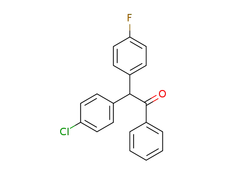 Molecular Structure of 1443223-60-6 (2-(4-fluorophenyl)-2-(4-chlorophenyl)-1-phenylethanone)