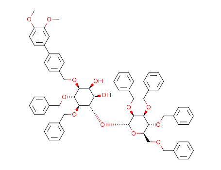 Molecular Structure of 1391099-63-0 (4,5-di-O-benzyl-3-O-(4-(3,4-dimethoxyphenyl)benzyl)-6-O-(2,3,4,6-tetra-O-benzyl-α-D-mannopyranosyl)-D-myo-inositol)