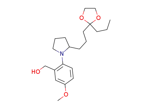 (5-methoxy-2-(2-(3-(2-propyl-1,3-dioxolan-2-yl)propyl)pyrrolidin-1-yl)phenyl)methanol