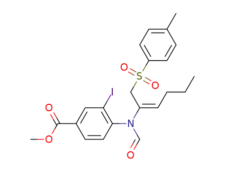 (E)-methyl 3-iodo-4-[N-(1-p-toluenesulfonyl)hex-2-en-2-ylformamido]benzoate