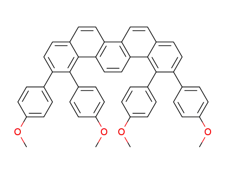 Molecular Structure of 1383673-41-3 (1,2,11,12-tetrakis(4-methoxyphenyl)picene)