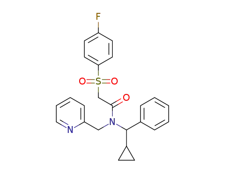N-[cyclopropyl(phenyl)methyl]-2-[(4-fluorophenyl)sulfonyl]-N-(pyridin-2-ylmethyl)acetamide