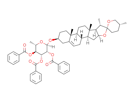 Molecular Structure of 869884-32-2 (diosgenyl 2,3,4-tri-O-benzoyl-α-L-rhamnoside)