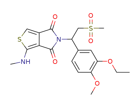 5-(1-(3-ethoxy-4-methoxyphenyl)-2-(methylsulfonyl)ethyl)-1-methylamino-5H-thiopheno[3,4-c]pyrrole-4,6-dione