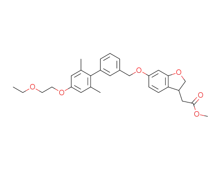 methyl (6-{[4'-(2-ethoxyethoxy)-2',6'-dimethylbiphenyl-3-yl]methoxy}-2,3-dihydro-1-benzofuran-3-yl)acetate