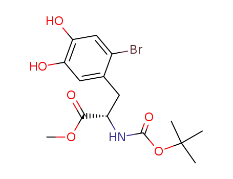 (S)-N-(tert-butyloxycarbonyl)-2-bromo-4,5-dihydroxyphenylalaninemethyl ester