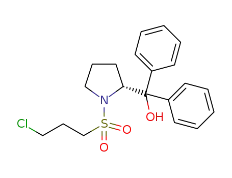 Molecular Structure of 1370293-21-2 ((R)-(1-(3-chloropropylsulfonyl)pyrrolidin-2-yl)diphenylmethanol)